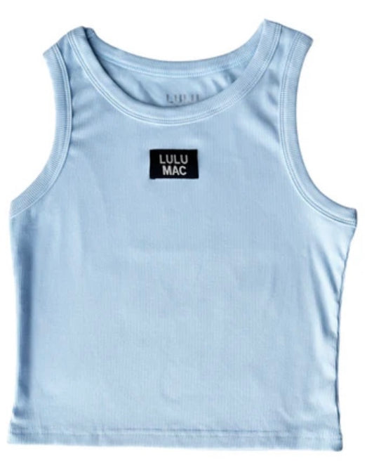 Lulu Mac OG Tank - Light Blue / Black Logo
