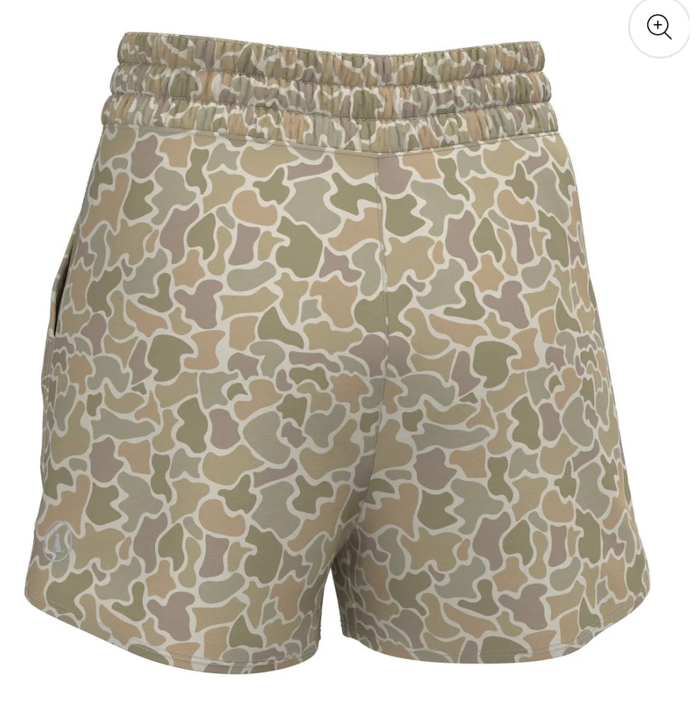 Local Girl High Waisted Volley Shorts Forest Camo Desert