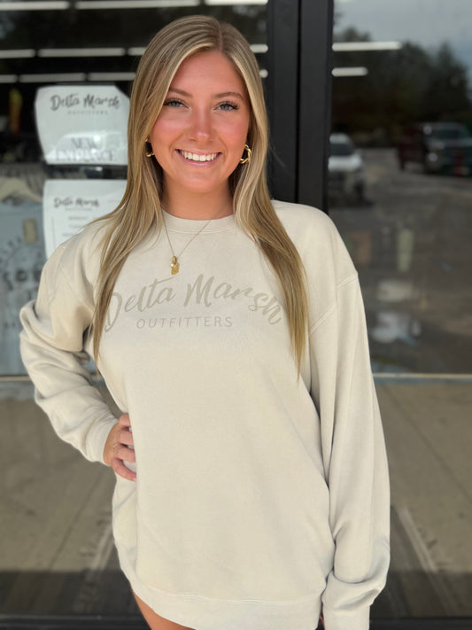 Ivory Delta Marsh Outfitters Oversized Sweatshirt