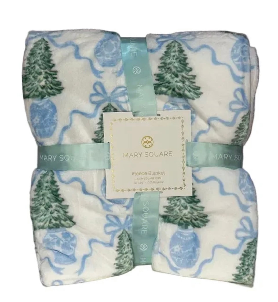 Mary Square Winter Pines Blanket