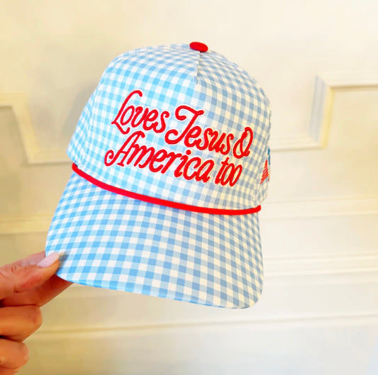 Loves Jesus and America Too Hat
