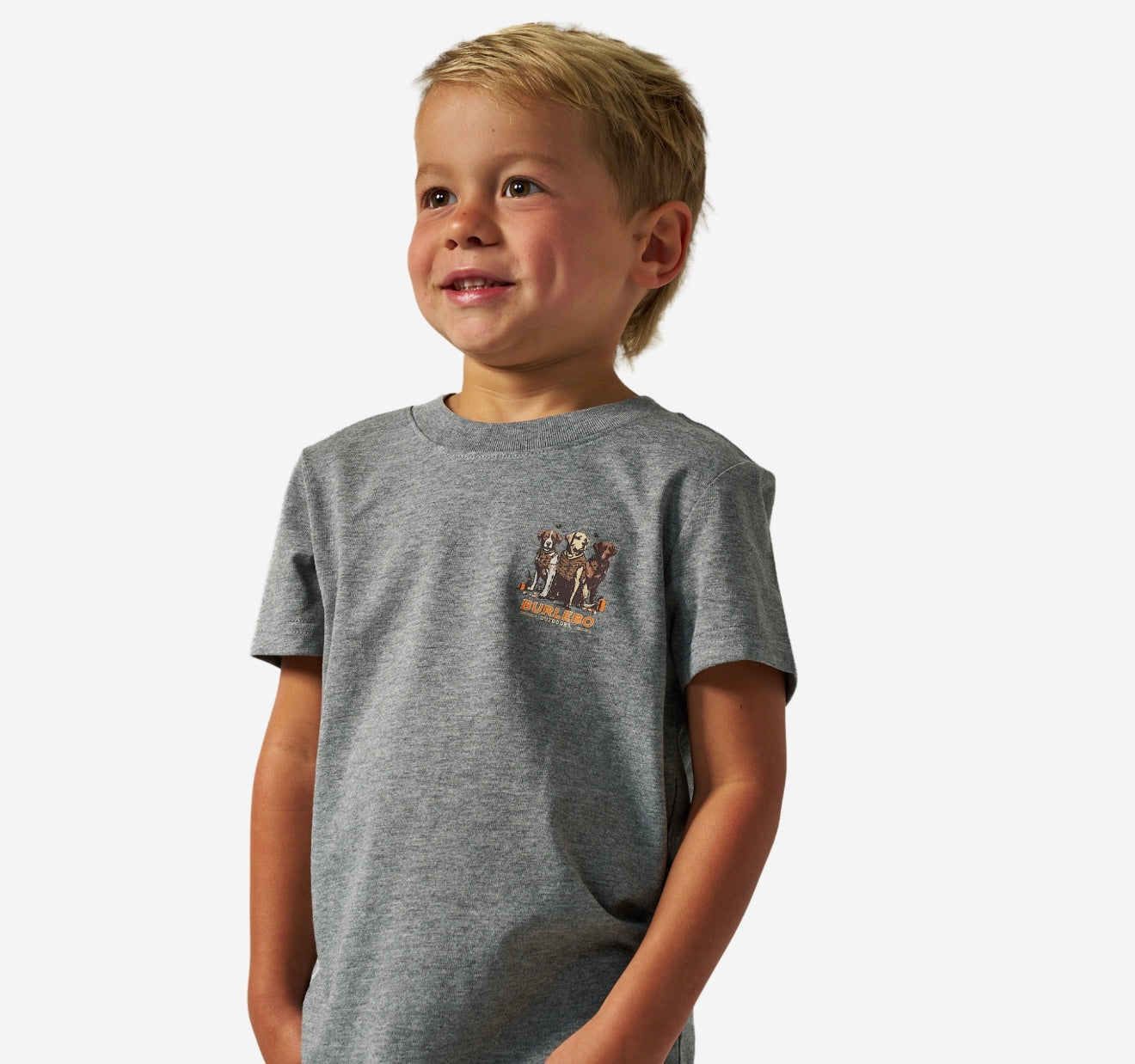 Toddler/Youth Burlebo SS Camo Duck Dogs - Dark Heather Grey