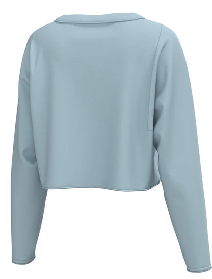 Local Girl Boxy Crop LS Tee - Baby Blue