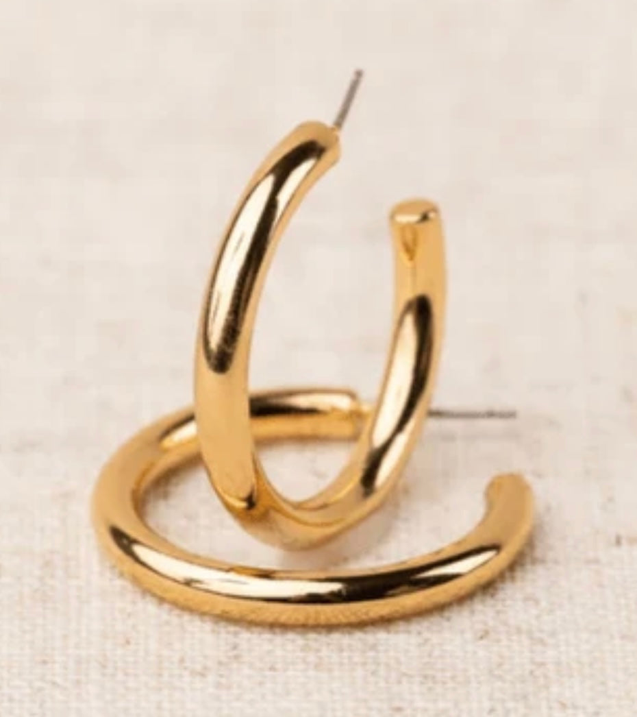 Michelle McDowell Shiny Gold Cameron Earrings