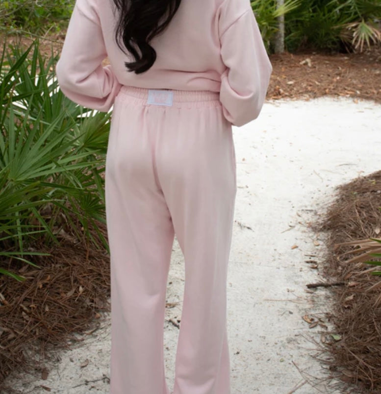 Lulu Mac Terry Cloth Pant - Light Pink