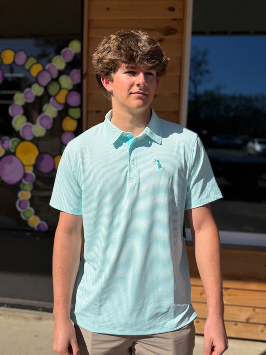 Local Boy Outfitters - Palms Polo - Aqua/White