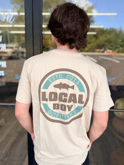 Local Boy Classic Red SS Tee - Latte