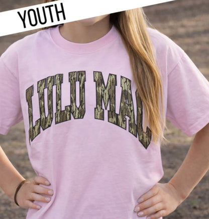 Youth Lulu Mac Blossom COMFORT COLORS MOSSY OAK TEE