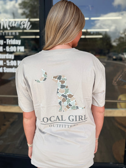 Local Girl FC Flora Dog & Moon SS Tee - Silver