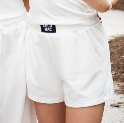 Lulu Mac Terry Cloth Short - White