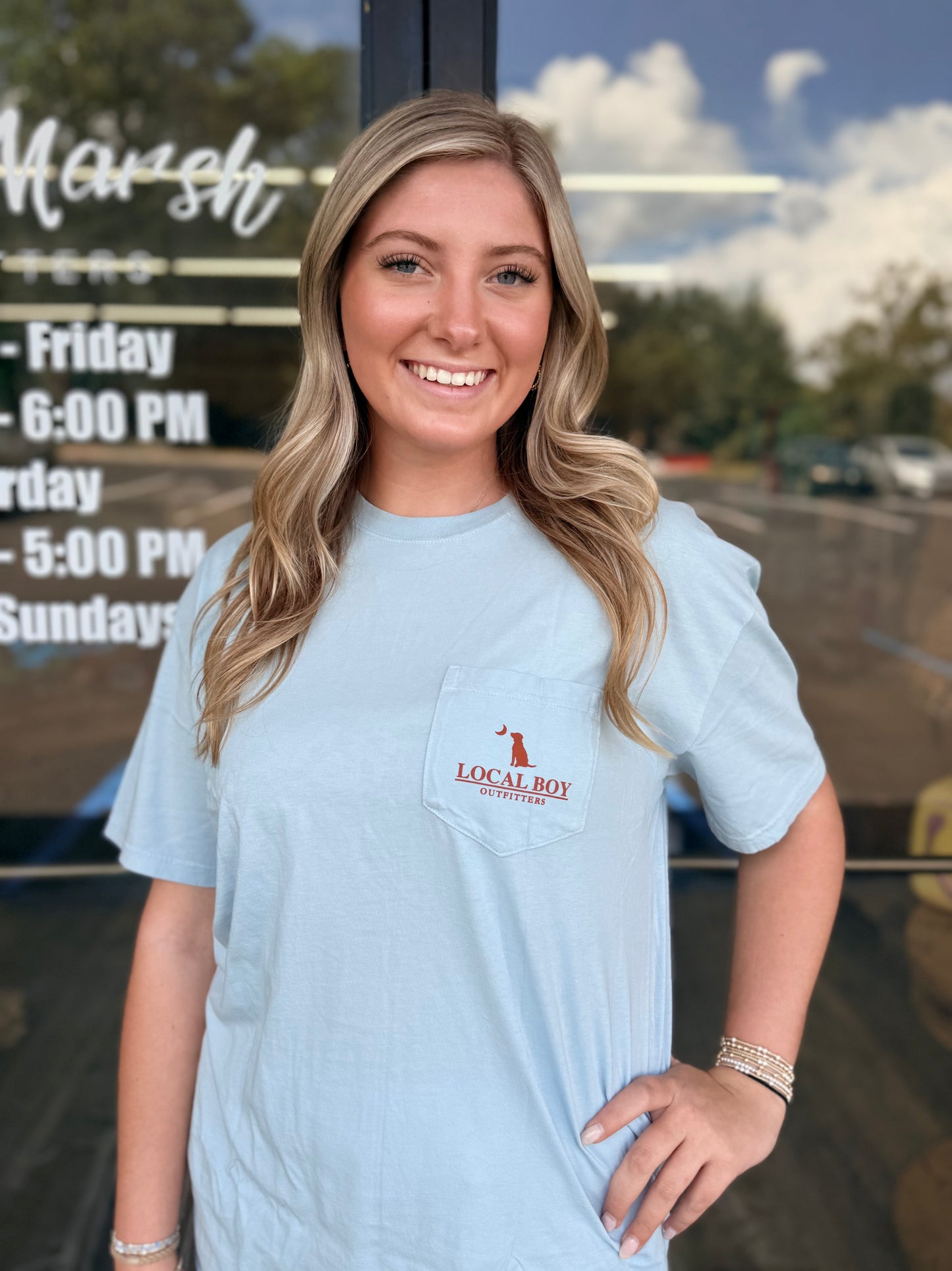 Local Boy Teal Tails SS Tee - Chambray