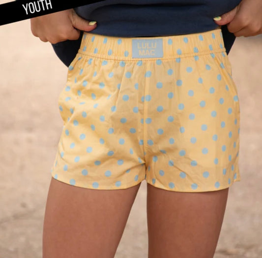 Lulu Mac Youth Butter/Light Blue SM Polka Dot SHORTS