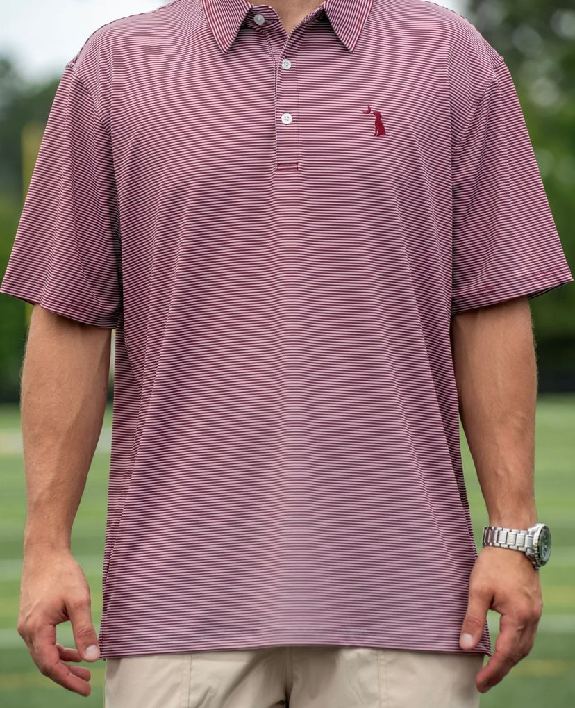 Local Boy Outfitters Palms Polo - Maroon/Light Gray