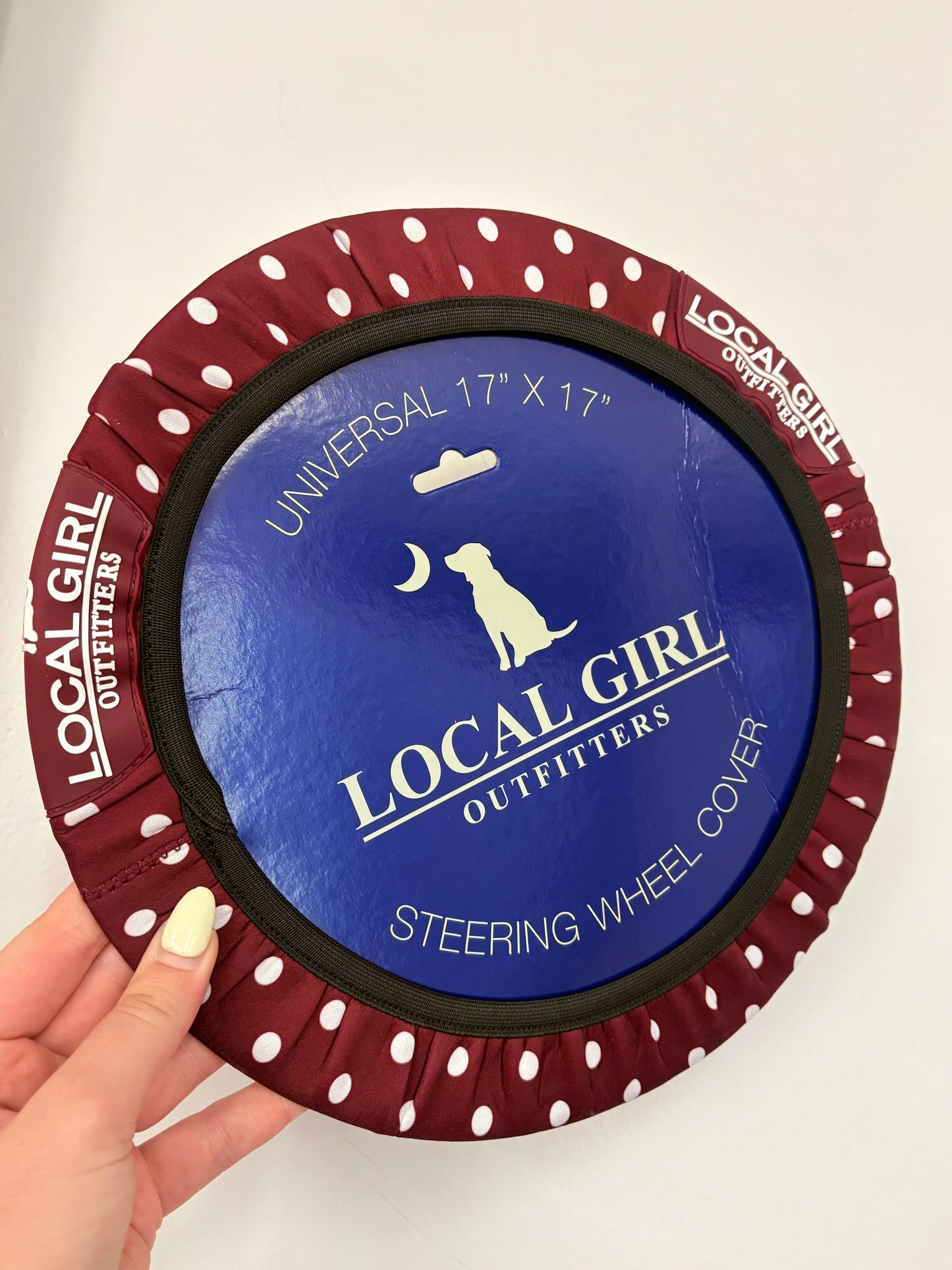 Local Girl - Steering Wheel Cover - Berry Polka Dot