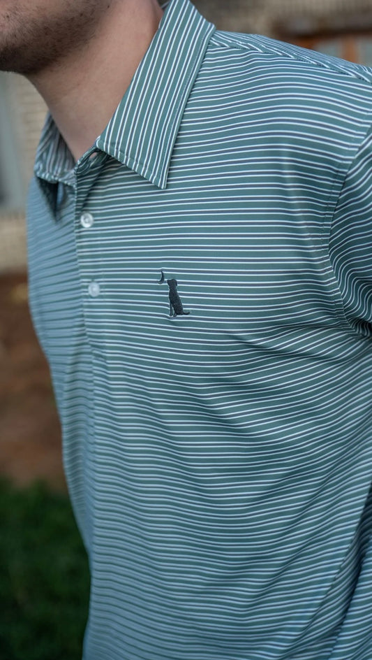 Local Boy Surfside Polo Thyme/Olive/White