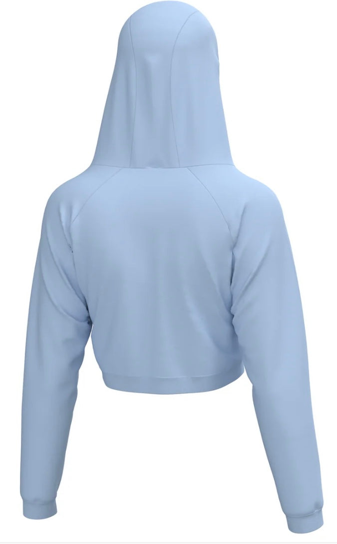 Local Girl Velvet Fleece Cropped Hoodie - Periwinkle