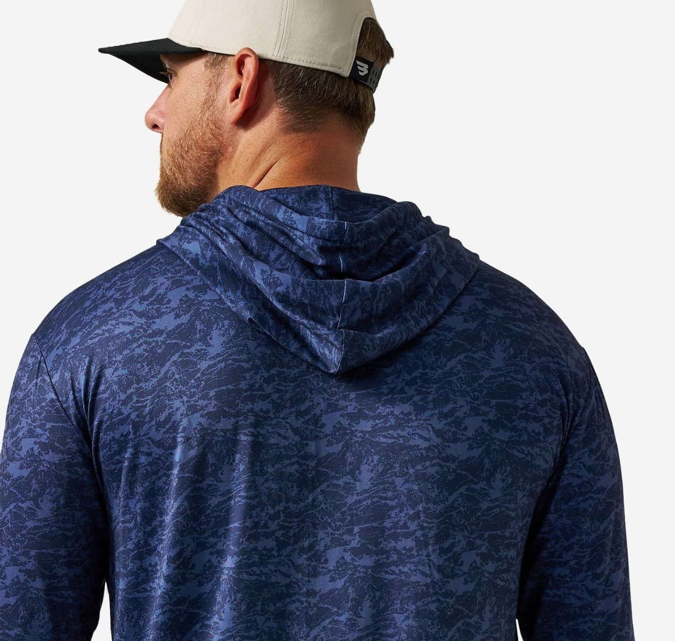 BURLEBO - Performance Hoodie - Navy Marsh Camo