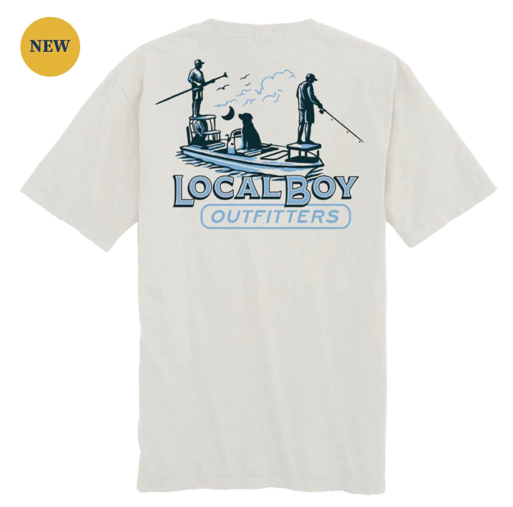 Youth Local Boy Flat Fishin SS Tee - Silver