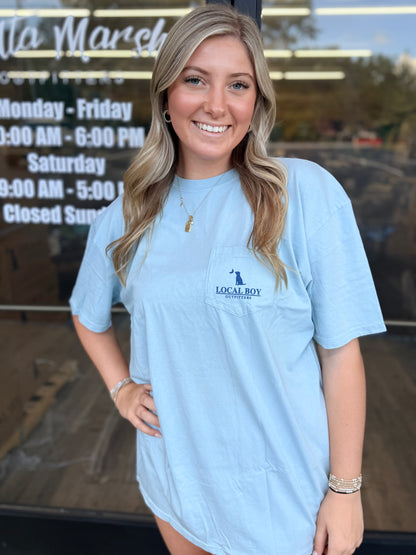Local Boy Local Tide SS Tee - Chambray