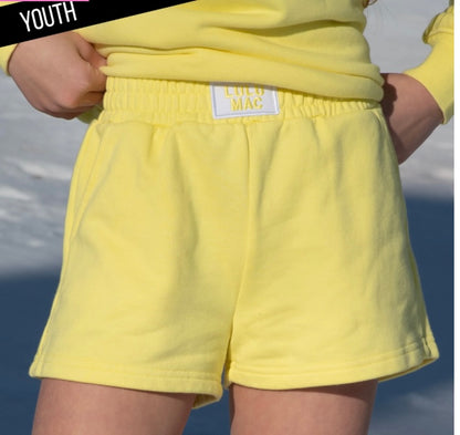 Youth Lulu Mac Terry Cloth Shorts - Yellow
