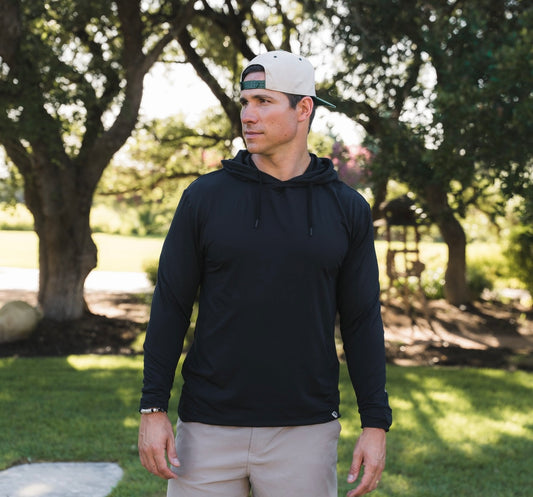 BURLEBO - Performance Hoodie - Midnight Black