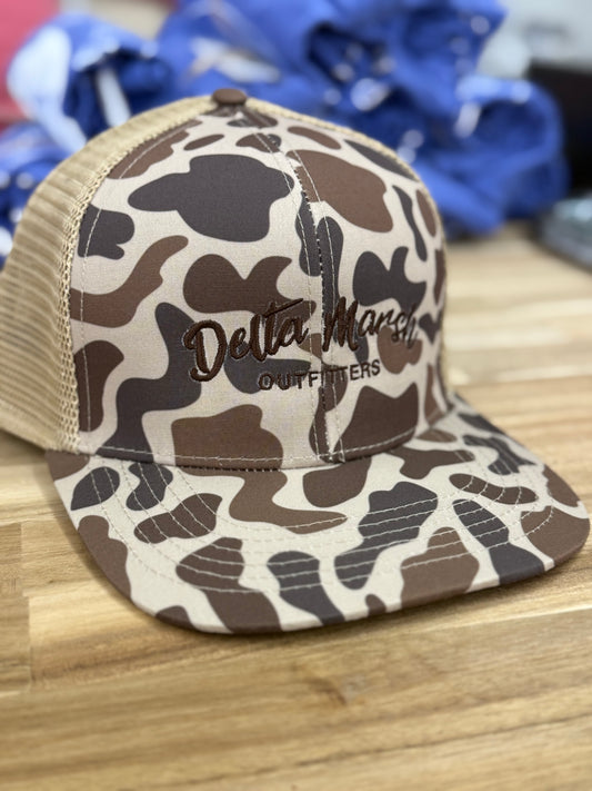 Delta Marsh Logo - Lost Hat Co - Tan OSC