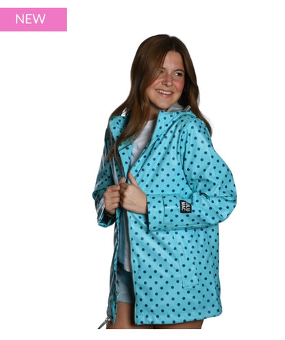 Lulu Mac Raincoat Polka Dot Blue/Navy