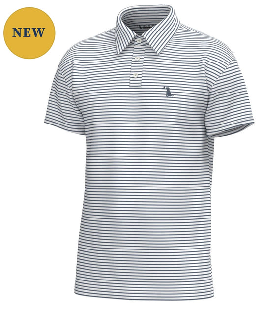 Local Boy Edisto Polo - Dark Slate/White