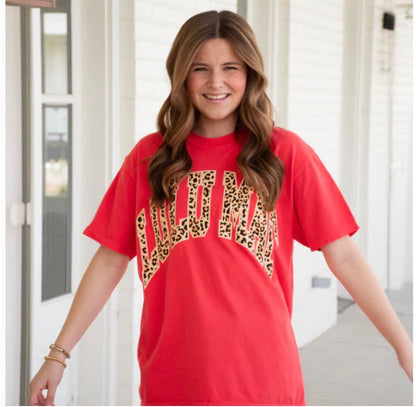 LULU MAC Leopard Adult Paprika Comfort Colors T-Shirt