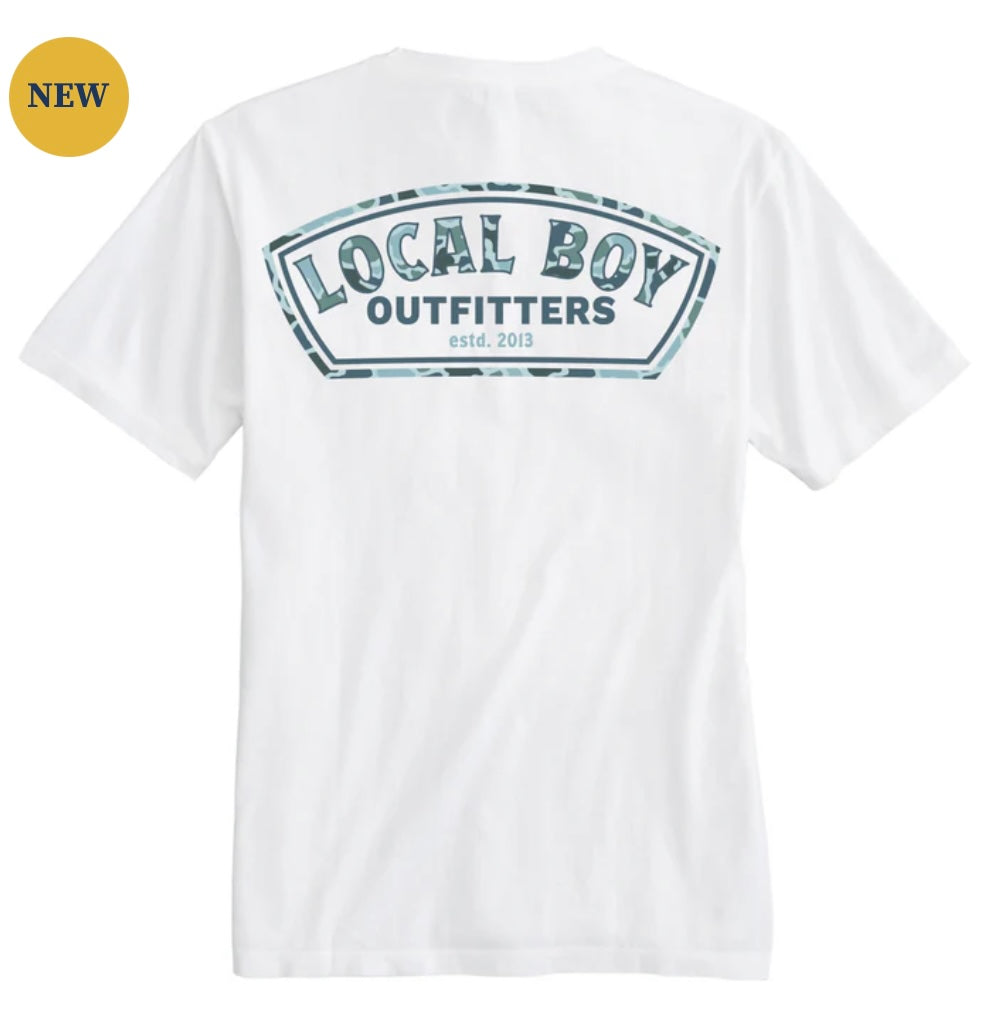 Local Boy Localflage Lagoon Label SS Tee - White