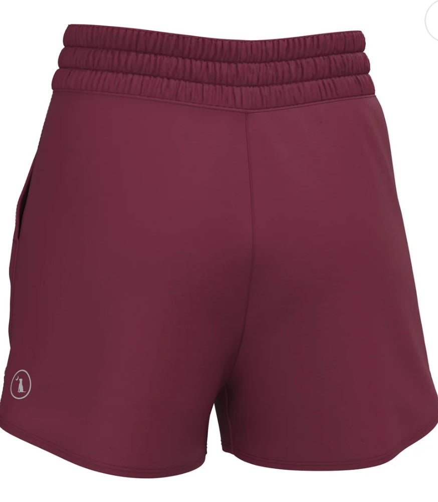 Local Girl High Waisted Volley Shorts Berry
