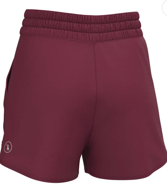 Local Girl High Waisted Volley Shorts Berry