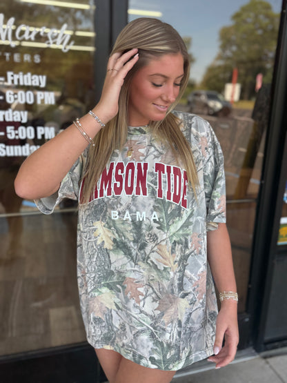 Alabama Crimson Tide Filled Gault Camo Tee