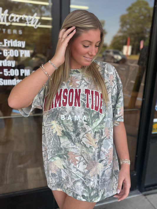 Alabama Crimson Tide Filled Gault Camo Tee