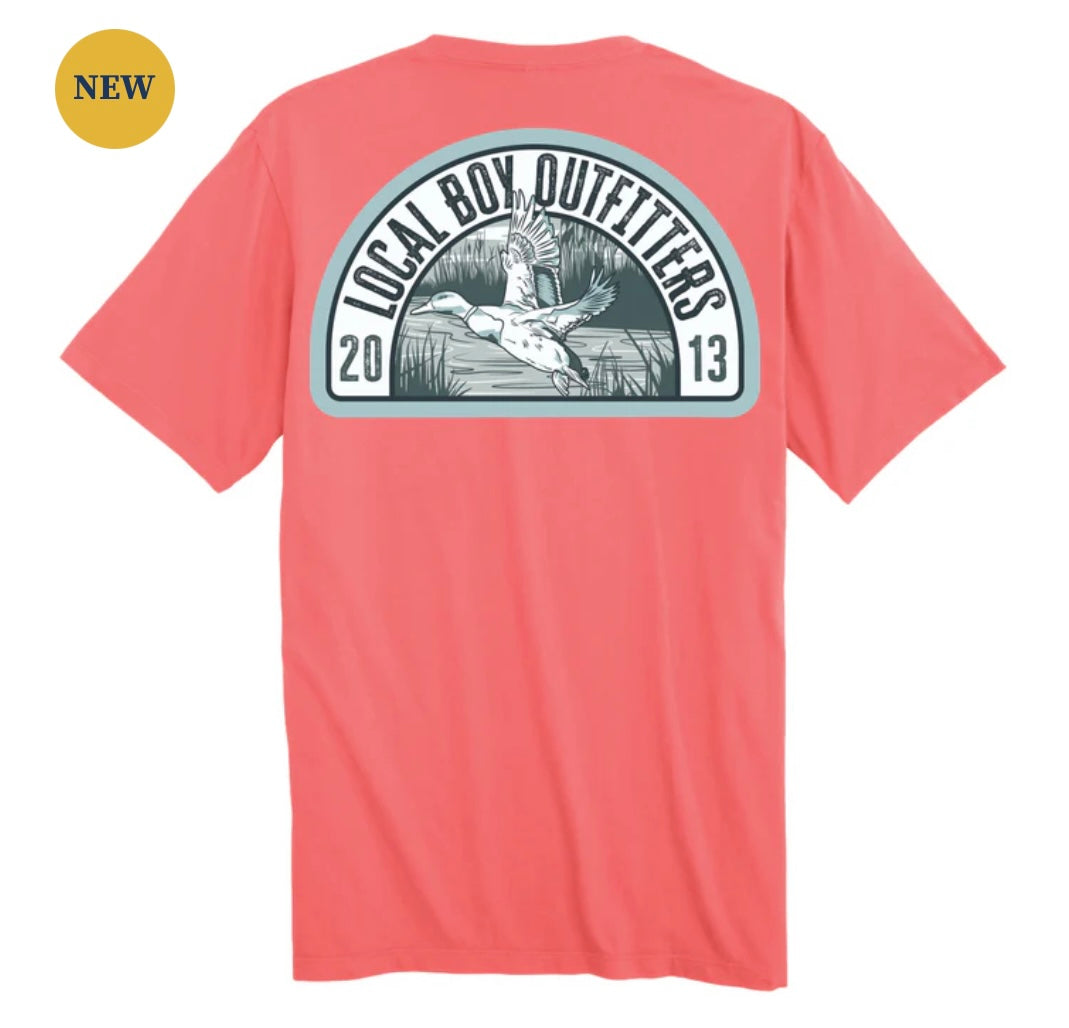 Local Boy Mallard Arch SS Tee - Coral