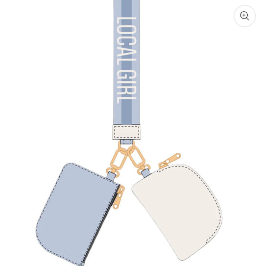 Local Girl Dual Wristlet - Periwinkle
