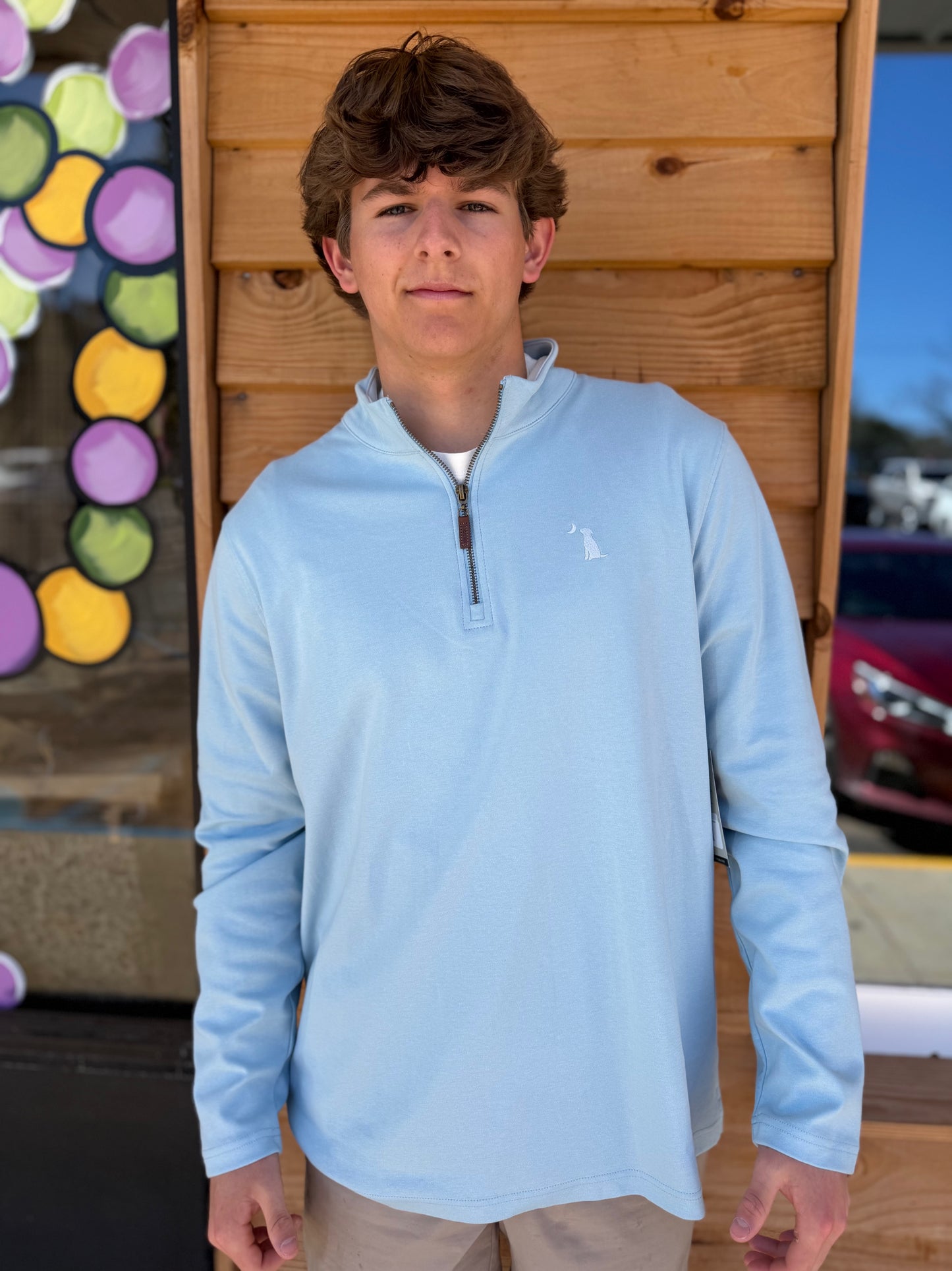Local Boy Bentley Quarter Zip - Columbia Blue