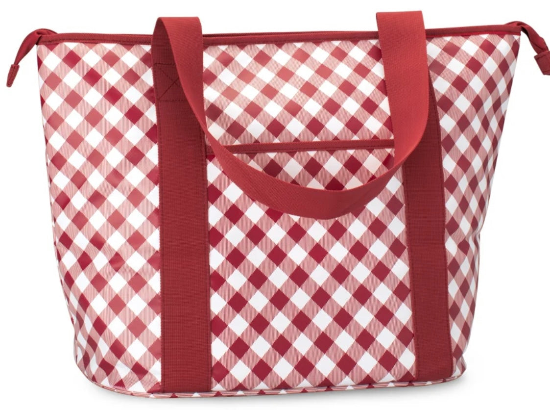 Swig Gameday Gingham Crimson Zippi 36 Cooler