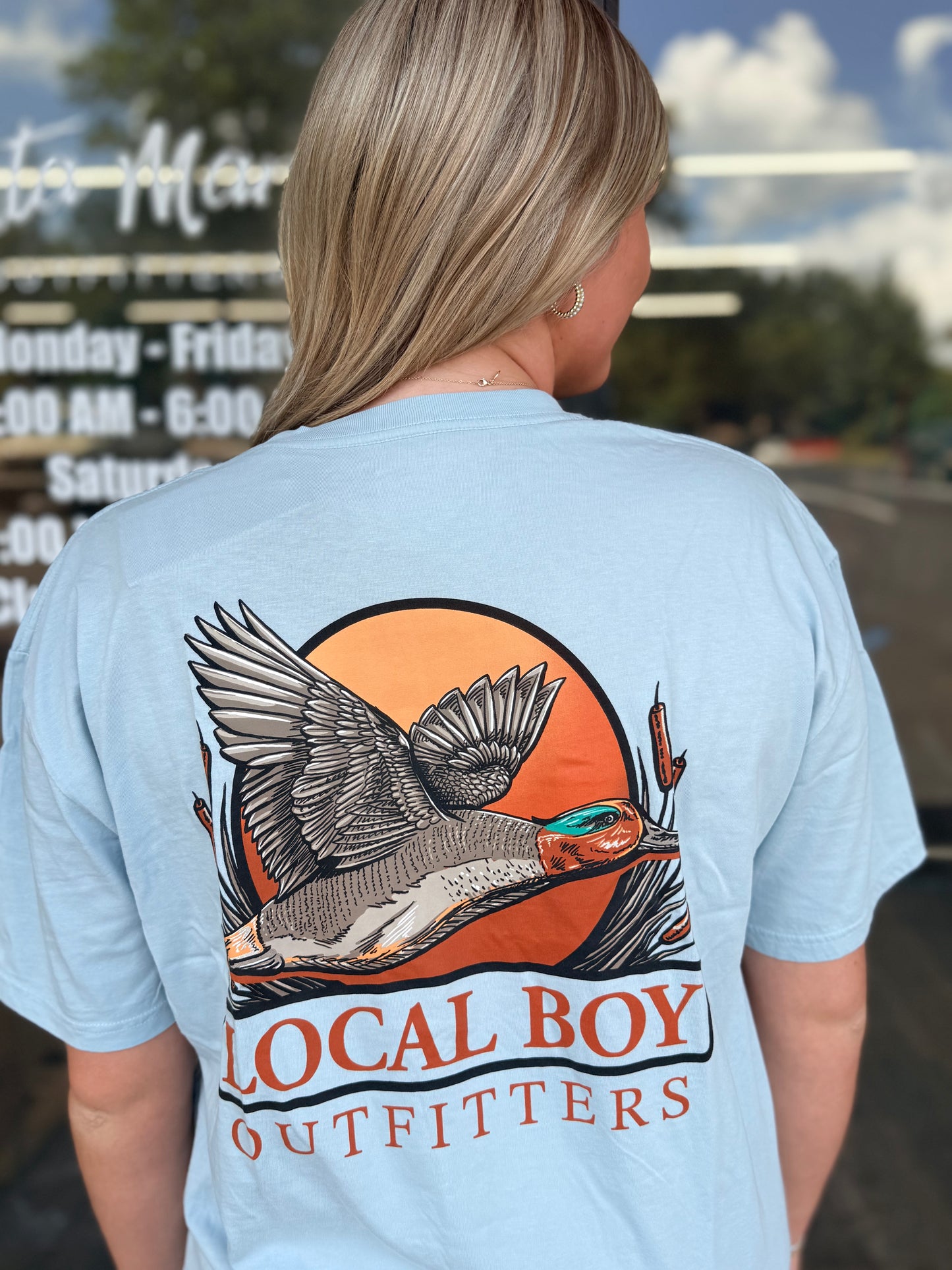 Local Boy Teal Tails SS Tee - Chambray