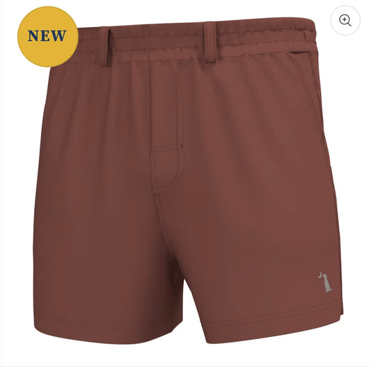 Local Boy Volley Shorts Mahogany