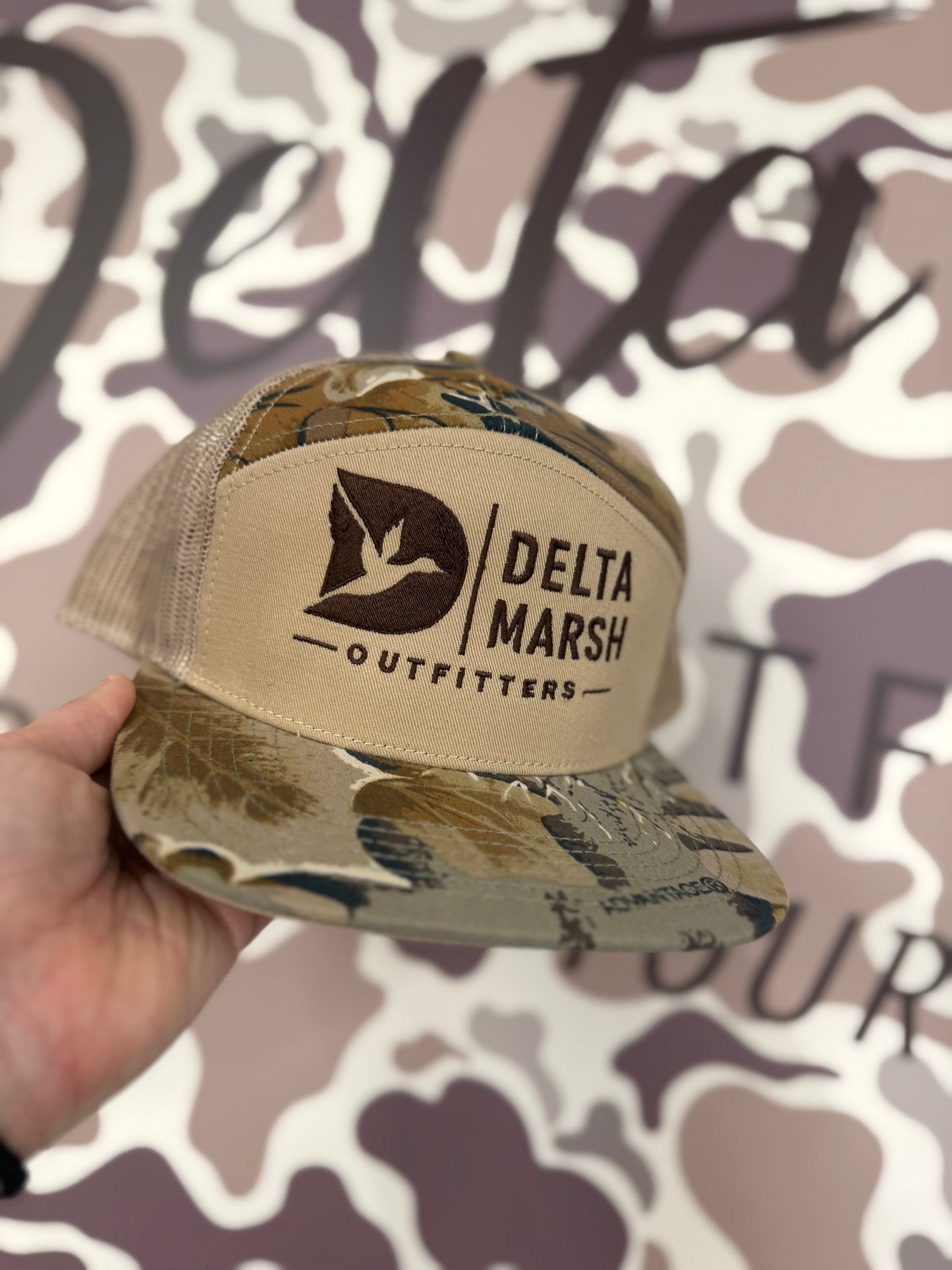 Delta Marsh Flying D 7 Panel- Lost Hat - Camo