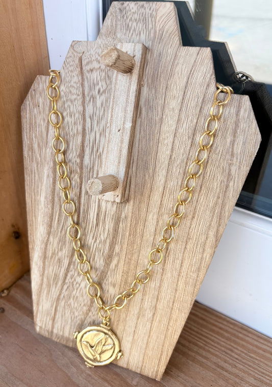 The Signature Duck Necklace by MC: Large Gold Chain