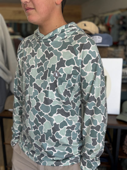 Local Boy Outfitters - Heather Blend Hoodie - Ravine Camo