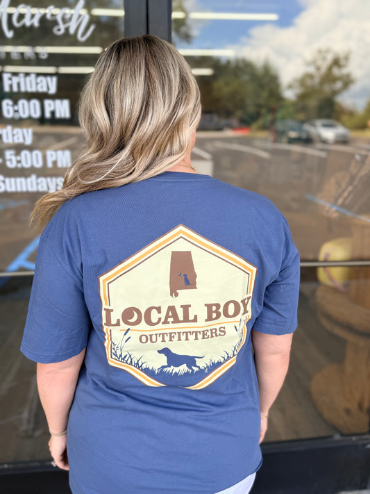 Local Boy Hex State AL SS Tee - China Blue