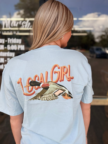 Local Girl Flying Fowl SS Tee - Chambray