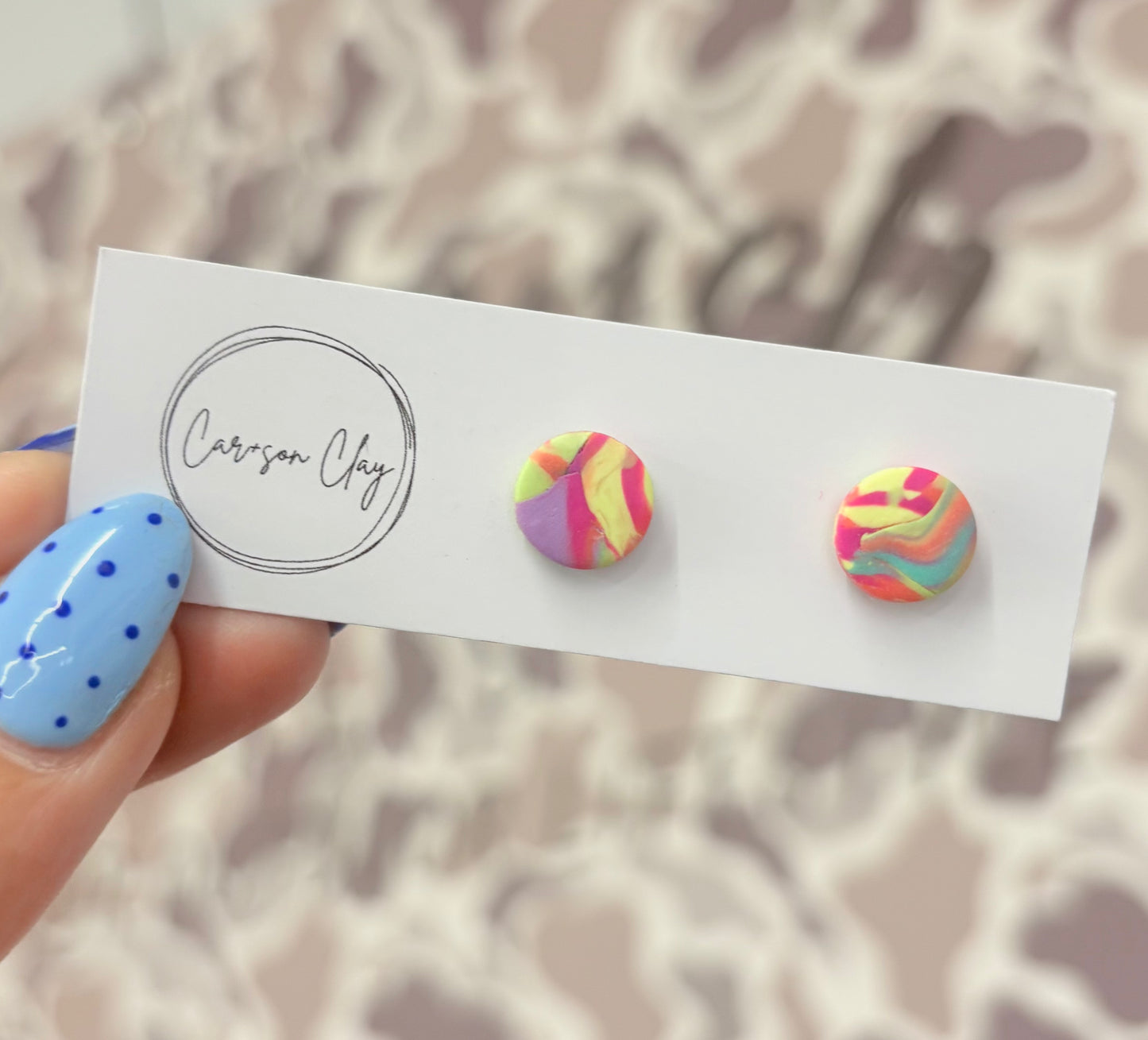 Car+son Clay Fun Day Studs