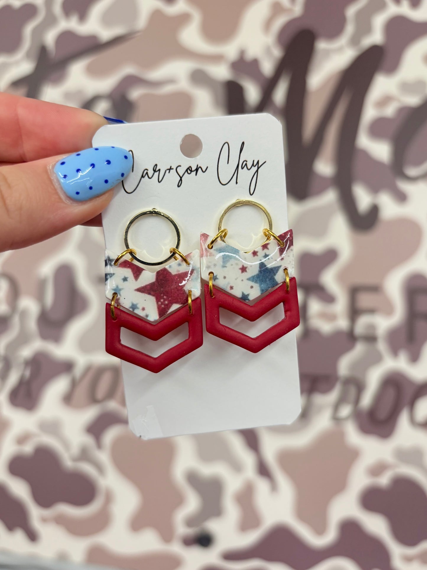 Car+son Clay Freedom Earrings