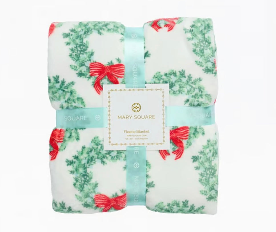 Mary Square Blanket Wreath & Ribbon