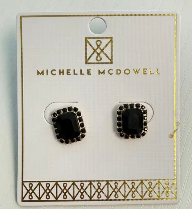 Michelle Mcdowell Hadley Black Earrings