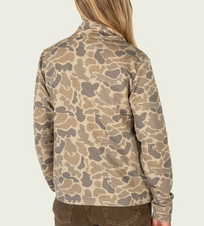 Marsh Wear Women's Sullivan Tech 1/4 Zip Fleece - Khaki Mallard Camo